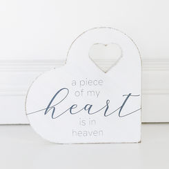 Click here to see Adams&Co 10944 10944 7x7x1 reversible wood shape (HEART) white, grey Remember When Collection