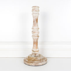 Click here to see Adams&Co 11085 11085 6x14x6 mango wood candle holder, natural, white Mango Wood Collection