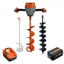Click here to see Redback E808C-3KIT4A Redback Flex Series 40V Earth Auger, Ice Auger, Mixing Blade, Charger, and 4Ah Battery - E808C-3KIT4A