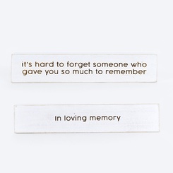 Click here to see Adams&Co 11324 11324 10x2x1 reversible wood block (MEMORY) white, black Remember When Collection
