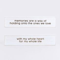 Click here to see Adams&Co 11323 11323 10x2x1 reversible wood block (HEART) white, black Remember When Collection