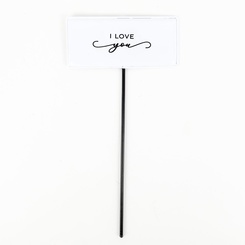 Click here to see Adams&Co 11337 11337 6x12x.5 enamel pick (YOU) white, black Floral Accessories Collection