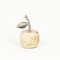Click here to see Adams&Co 11361 11361 4x6x4 mango shape (APPLE) natural, silver Mango Wood Collection