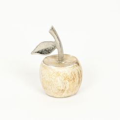 Click here to see Adams&Co 11362 11362 3x4x2.5 mango shape (APPLE) natural, silver Mango Wood Collection