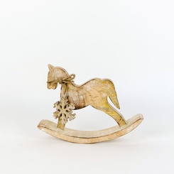 Click here to see Adams&Co 70792 70792 9x7x1.5 mango cutout (ROCKING HORSE) natural, white Believe In Kindness Collection