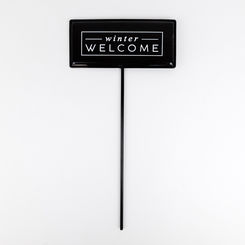 Click here to see Adams&Co 70921 70921 6x3 metal stake (WINTER WELCOME) black, white Believe In Kindness Collection