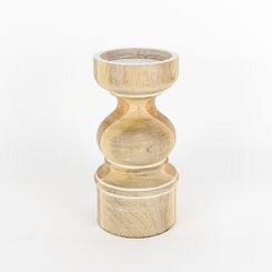 Click here to see Adams&Co 11416 11416 4x8x3.75 mango candle holder, natural, white Mango Wood Collection