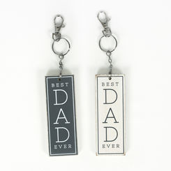 Click here to see Adams&Co 15707 15707 2x4x.25 reversible wood keychain (DAD) white, grey  