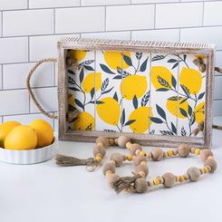 Click here to see Adams&Co 45118 45118 8x12x1.5 wood shiplap tray (LEMONS) multicolor Stars & Stripes Collection Collection