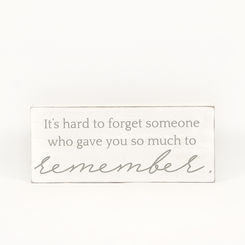 Click here to see Adams&Co 11582 11582 10x4x1.5 wood sign (REMEMBER) white, grey Notes From Heaven Collection