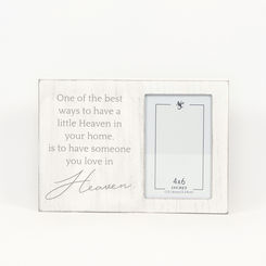 Click here to see Adams&Co 11579 11579 10x7x1.5 wood photo frame (HEAVEN) white, grey Notes From Heaven Collection