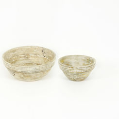 Click here to see Adams&Co 11537 11537 8x4x8, 12x5x12 mango nested bowls set of two, natural, white Mango Wood Collection