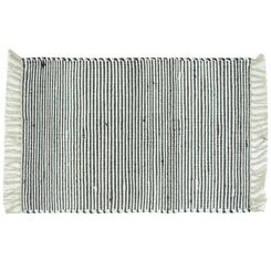 Click here to see Adams&Co 11543 11543 24x35 jute/chindi rug with fringes, black, white Jute Rugs Collection