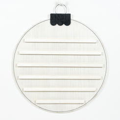 Click here to see Adams&Co 75494 75494 22x25x1.5 round wood ornament (LETTERBOARD) white, black