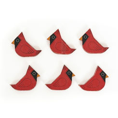 Click here to see Adams&Co 75489 75489 3x2x.25 wood shapes set of six (CARDINAL) multicolor  