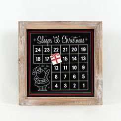 Click here to see Adams&Co 75463 75463 14x14x2 wood frame countdown (SLEEPS) multicolor Mid Century Christmas Collection