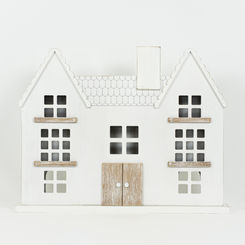 Click here to see Adams&Co 71004 71004 19x15x2 wood cutout (HOUSE) white, natural Believe In Kindness Collection