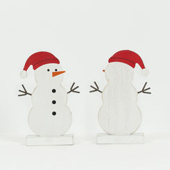 Click here to see Adams&Co 70987 70987 4x5x1 wood cutout on stand (SNOWMAN) multicolor Believe In Kindness Collection