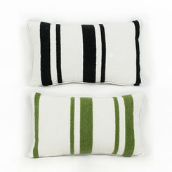 Click here to see Adams&Co 11597 11597 20x12 reversible pillow (STRIPE) multicolor Olive Collection