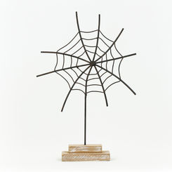 Click here to see Adams&Co 50396 50396 7x12x1.5 spider web on stand, black, natural The Adams Family Collection