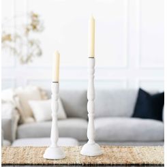 Click here to see Adams&Co 11646 11646 5x15x4.5 wood candle holder, white Olive Collection