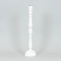 Click here to see Adams&Co 11647 11647 5x19x4.5 wood candle holder, white Olive Collection