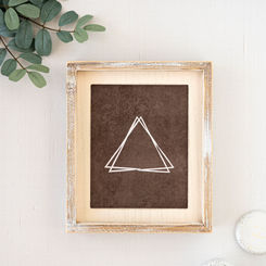 Click here to see Adams&Co 11687 11687 9x10x1.5 wood frame sign (B TRIANGLE) brown, cream Eunoia Collection