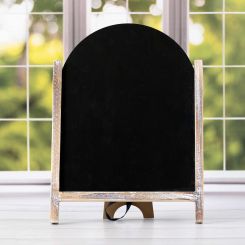 Click here to see Adams&Co 11743 11743 10x14x1.25 wood table chalkboard (LARGE) black, natural Wedding Collection