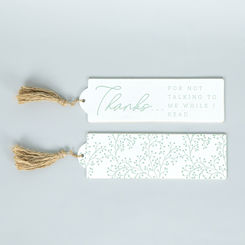Click here to see Adams&Co 15810 15810 3x9x.15 reversible wood bookmark (THANKS) white, green Mom's House Collection