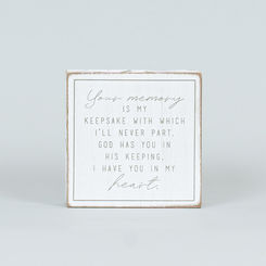 Click here to see Adams&Co 15777 15777 4x4x1.5 wood brick (NEVER) white, grey Forever In Our Hearts Collection