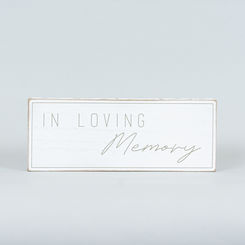 Click here to see Adams&Co 15775 15775 10x4x1.5 wood brick (MEMORY) white, grey Forever In Our Hearts Collection