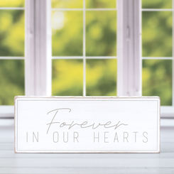 Click here to see Adams&Co 15774 15774 10x4x1.5 wood brick (FOREVER) white, grey Forever In Our Hearts Collection
