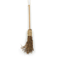 Click here to see Adams&Co 50434 50434 3x20x2.75 hanging wooden broom, brown, natural The Adams Family Collection
