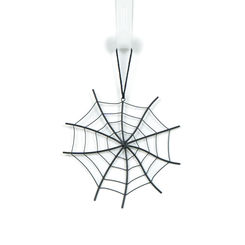 Click here to see Adams&Co 50431 50431 8x8x.15 metal ornament (SPIDER WEB) black