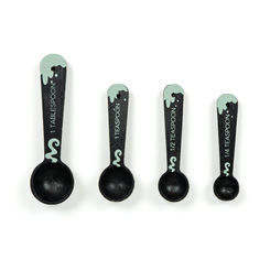 Click here to see Adams&Co 50475 50475 2x6x.75 wooden spoons s/4 (TEASPOONS) black, green  The Adams Family Collection