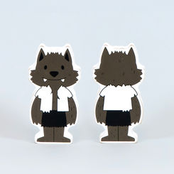 Click here to see Adams&Co 50466 50466 3x6x1 reversible wood cutout (BOY WEREWOLF) multicolor