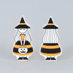 Click here to see Adams&Co 50453 50453 3x6x1 reversible wood cutout (WITCH TRICK/TREAT) multicolor