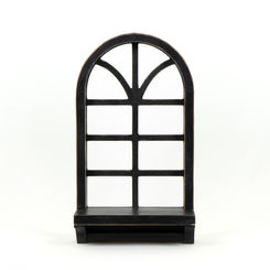 Click here to see Adams&Co 15821 15821 10x17x4.25 wood frame with shelf (WINDOW) black