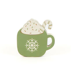 Click here to see Adams&Co 71176 71176 4x4x1 chunky wood shape (MUG) multicolor Feeling Frosty Collection