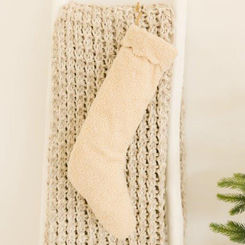 Click here to see Adams&Co 71097 71097 8x17x.75 hanging canvas stocking, tan Winter Wishes Collection