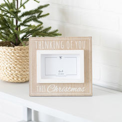 Click here to see Adams&Co 71219 71219 9x9x.75 wood photo frame (THINKING OF YOU) natural, white
