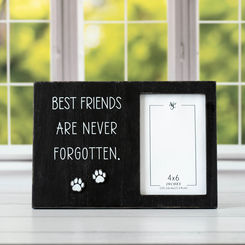Click here to see Adams&Co 11828 11828 10x7x.75 wood photo frame (FRIEND) black, white Furbabies Collection