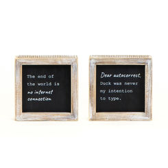 Click here to see Adams&Co 11815 11815 5x5x1.5 reversible wood frame sign (DUCK/INTERNET) black, white LOL Collection
