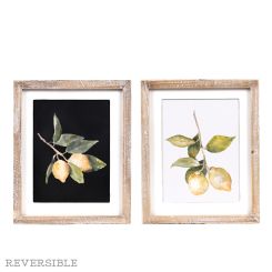 Click here to see Adams&Co 11854 11854 11x13x1.5 reversible wood frame sign (LEMON) multicolor Flora & Fauna Collection