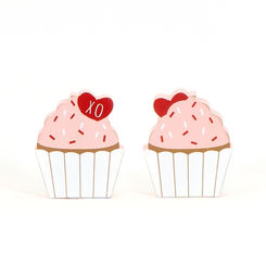 Click here to see Adams&Co 20111 20111 3x4x1 chunky wood shape (CUPCAKE) multicolor Lucky In Love Collection