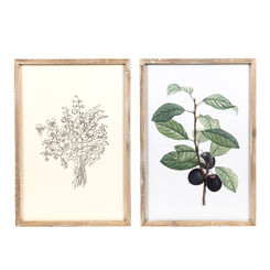 Click here to see Adams&Co 30287 30287 17x25x1.5 reversible wood frame sign (FLOWERS/FRUIT) multicolor 