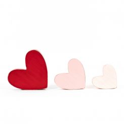 Click here to see Adams&Co 20121 20121 6x5x1 wood cutout shapes set of three (HEART) multicolor Lucky In Love Collection
