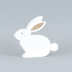 Click here to see Adams&Co 35003 35003 10x9x1.5 chunky wood shape (RABBIT) white, natural 