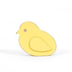 Click here to see Adams&Co 35005 35005 4x3x1.5 chunky wood shape (CHICK) yellow, natural 