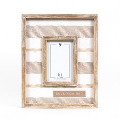 Click here to see Adams&Co 11887 11887 10x13x1.5 wood photo frame (LOVE DAD) multicolor (4x6)  